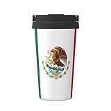 GGsdaf Tasse à café imprimée drapeau du Mexique – Convient pour la voiture et le bureau, peut garder les boissons chaudes et froides dans des conditions froides ou chaudes.