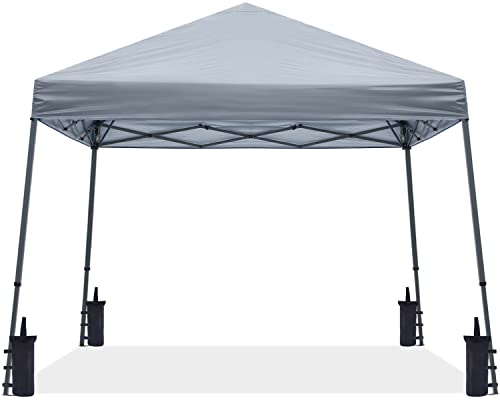 ABCCANOPY Stable Pop up Outdoor Canopy Tent 10 x 10 ft Base / 8 x 8 ft Top, Gray