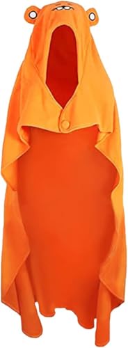 Taeyue Umaru - Abrigo de cosplay, para niña, cosplay, cosplay, abrigos de franela, manta suave, con capucha, para mujer, 160 cm x 110 cm, naranja, Talla única