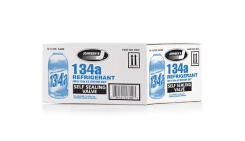 R134a Industrial Replacement | 12oz Can with Piercing Valve for AC Recharging (12 Pack) Made in The USA Safe for Gas & Diesel Freon. Automotive Industrial Commercial