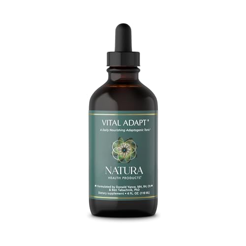 Image of Natura Health Products Vital Adapt Supplement - Daily Nourishing Adaptogenic Tonic for Endocrine Function Support - Featuring Rhodiola, Ashwagandha, Cordyceps, Reishi (4 Fluid oz)