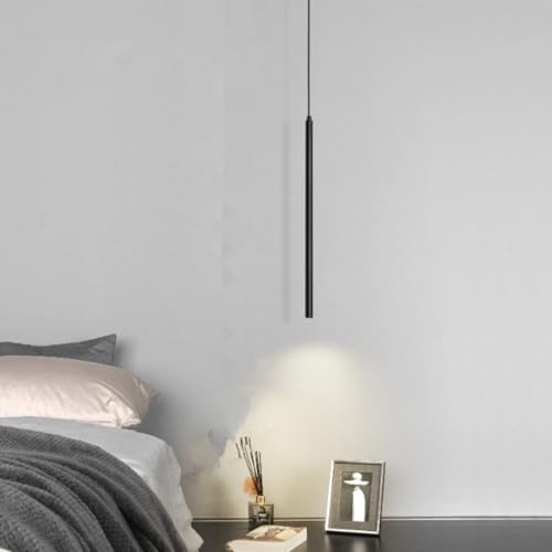 Lámpara colgante cilíndrica de 50 cm para dormitorio, luz neutra LWX
