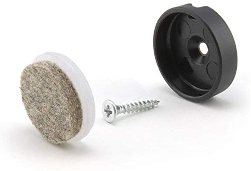 Feltrini Per Sedie Wagner Quick Click - Set Da 4, Nero, Diametro 25 Mm