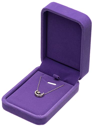 Giftop Classic Velvet Jewelry Gift Box Case for Necklace Pendant (Purple)