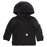 Carhartt Long-Sleeve Full-Zip Hooded - Sudadera con capucha para niño, 2 Años