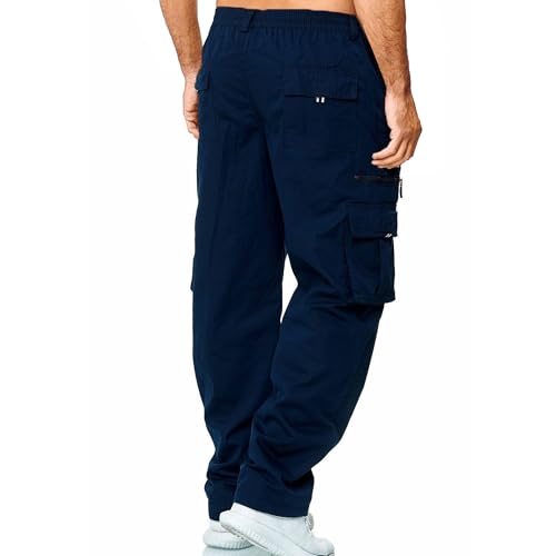 Mens Cargo Pants Casual Baggy Hiking Sweatpants Athletic Jogger Sports Outdoor Trousers Relaxed Fit Straight Leg Pants3