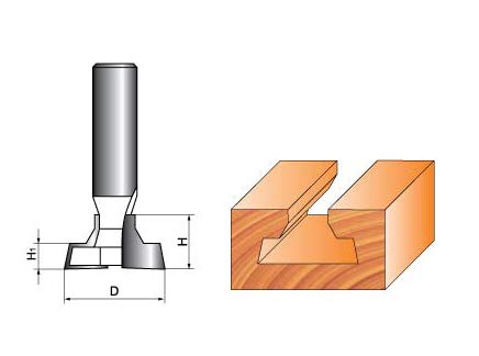 Fresa De Canaleta - Slot Haste 12mm Corte 38mm X13mm