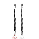 Pen with Light, 3-in-1 Lighted Tip Pen with Capacitive Stylus (LED Light + Ballpoint Pen+ Stylus) Light Up Pen LED Penlight Lighted Pens for Writing in The Dark, 2 Pieces(White Light and Red Light)