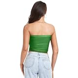 GuoChe Ciemny khaki damskie tuby topy miękkie push up bandeau tank topy do sportów letnich, 05, M