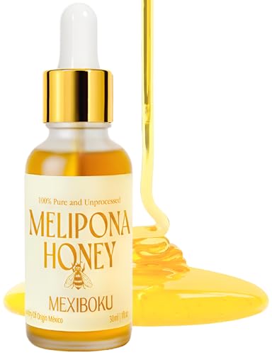 Jimerito Stingless Bee Melipona Honey Drops 30ml – 100% Pure and Unprocessed – Ancestral Mayan Honey from Yucatán Peninsula