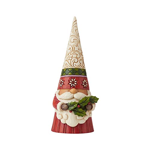 Enesco Jim Shore Heartwood Creek Christmas Gnome Holding Holly Sprig