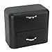 Iron Bread Box Large Capacity with 2 Shelves, Keep Bread, Cookies, Bagels, Farmhouse Style (Black)