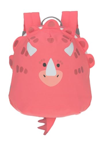 Lässig Mochila infantil pequeña para el jardín de infancia bolsa para niños con correa para el pecho a partir de 2 años/Tiny Backpack, 20 x 9 x 24 cm, 3.5 L, Dino Rosa