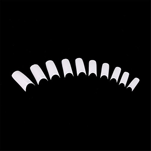 500pcs Lady White French Acrylic Style Artificial False Nails Half Tips