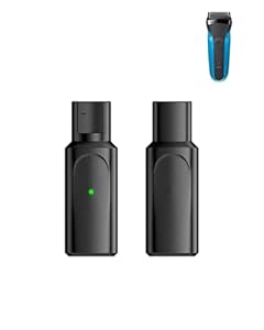 WUNIAK Typ-C-Ladeadapter für Braun Electric-Serie 3/XT Serle S/Serie 5/Serie 7/Serie 9/HC-Serie/Silk-epil5 & 7 & 9/BG Series Rasierer, WUNIAK USB-C-Ladekonverter für Braun Rasierer, 2 Stück