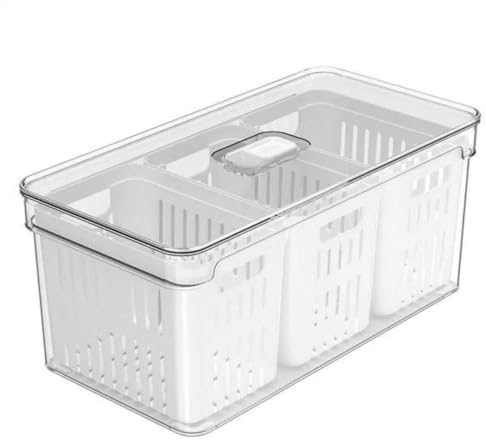 Ou Organizador de Geladeira com Cesto Triplo 5L Linha Clear Fresh