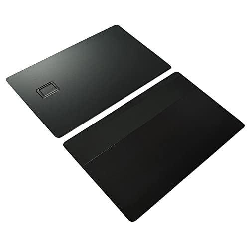 Metal Business Card Brass Matte Black DIY Metal Credit Card with 4442 Chip Slot and Magnetic Stripe...