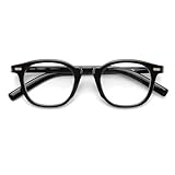 [FEISEDY] ブルーライトカット メガネ 伊達メガネ 太セルフレーム PCメガネ 度なし 透明レンズ パソコン用 小顔効果 ウェリントン型 ファッション おしゃれ メンズ レディーズ B1219