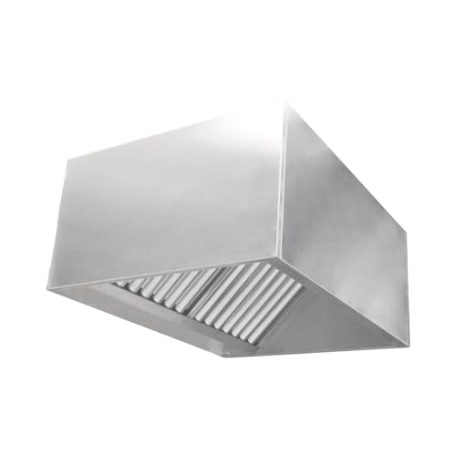 CAEXVEN Campana Extractora Industrial Modelo Rectangular en Acero Inoxidable para Pared o Central a Techo - 2 Filtros - 1027mm
