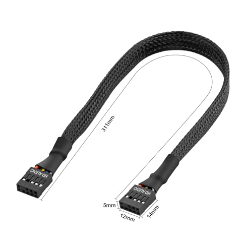 Cable Extensor de Audio HD 9 Pin 30cm Hembra a Hembra miniatura 5