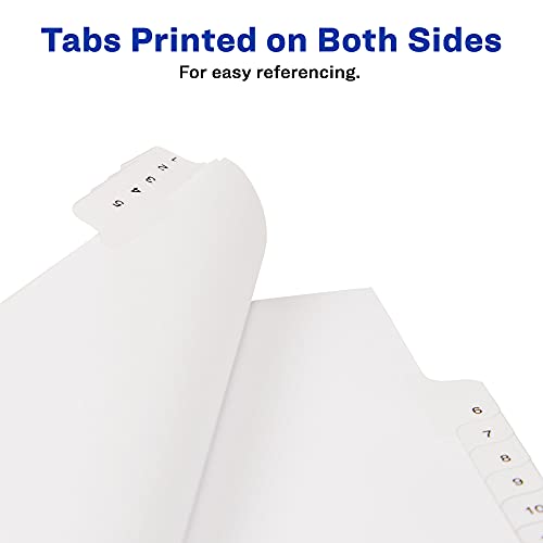 image for Avery 1-25 Legal Exhibit Dividers for 3 Ring Binders, 25-Tab Sets, All