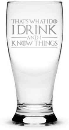 Integrity Bottles, GOT, Thats What I Do, Premium Pilsner Glass, Handmade, Handblown, Hand Etched Gifts, Sand Carved, 16oz
