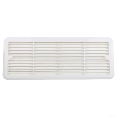 Griglia di ventilazione per roulotte, griglia di raffreddamento per auto, per camper, roulotte, rimorchi, barche e yacht, 341 x 186 mm (bianco)