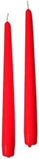 Cereria di Giorgio Risthò Velas cónicas para candelabro, Cera, Rojo, 2,2 x 25 cm, 50 Unidades