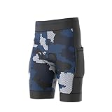 Crossedge Sublimierte Herren-Shorts, gepolsterte Biker-Shorts mit Taschen...