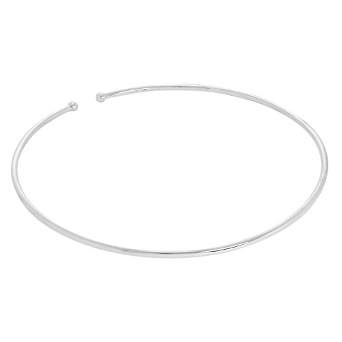 jewellerybox Tour de cou en argent sterling Torque 5 pouces