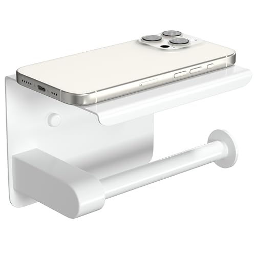 AZOMKER Porte Papier Toilette, Support Papier Toilette (Blanc)