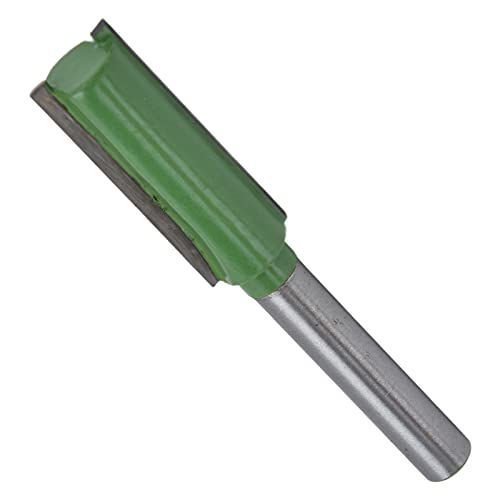 Cocoarm Mèche Droite en Acier allié, Tige de 1, 4 Pouces, 2 Cannelures, Diamètre de Coupe de 11 Mm, pour Couper les Rainures, les Rainures dans le Travail du Bois, le Modèle de Lettrage