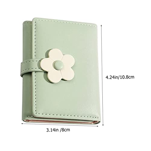 KESYOO Cute Flower Pattern Trifold Student Wallet Lightweight PU Coin Purse for Compact Card Holder for Women Card Storage and Easy to Clean Design2