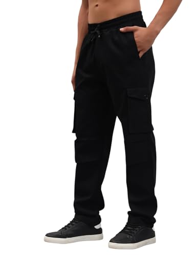 Image of Q - RIOUS Men's 6 Pocket Cotton Cargo Pants - Relaxed Fit Utility Trousers