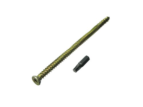 One Stop DIY 250 x Concrete Frame Screws 7.5 x 62mm + Caps + Free Torx Bit NEW