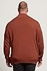 BadRhino Big & Tall Burnt Red Milano Quarter Zip Jumper - Men's - Plus Size Curve #3