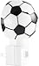 Lights by Night Plug-in LED Night Light, Soccer Ball, Fútbol, Energy Efficient, Manual On/Off, Sports Décor, Ideal for Living, Bedroom, Kid’s Room, Nursery, Hallway, Bathroom, 44937, Black and White