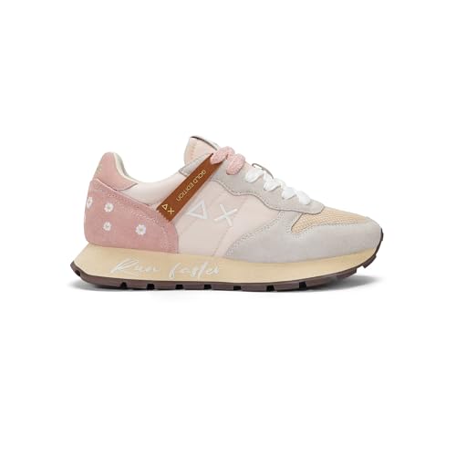 Basket SUN68 Ally Vintage femme : sneakers basses rétro à lacets