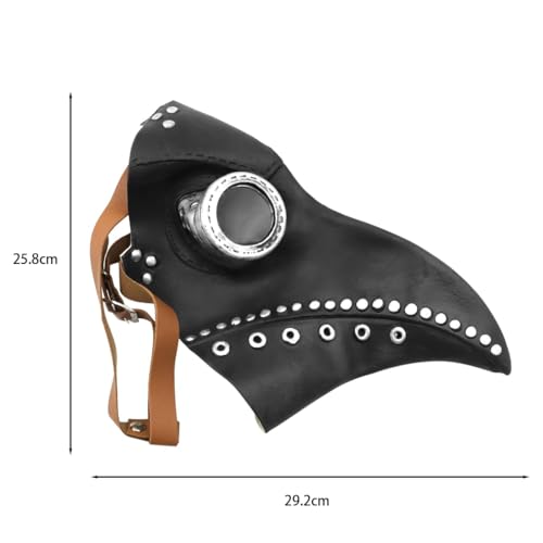 Namvo Beak Mask Halloween Medieval Plague Mask Plague Doctor Head Mask Long Nose Bird Beak Masks Carnival Horror Steampunk Pestmask for Carnival - Image 6
