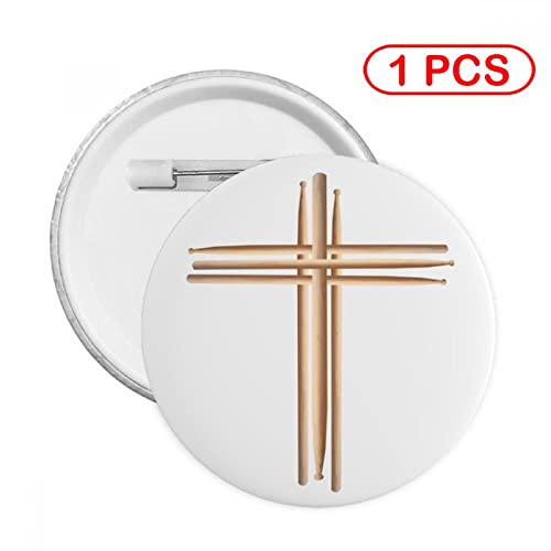 Funny-Drumsticks-Cross-Drums-Drummer-Drumming-Gifts for Women Men Gifts Pins Backpack Pins for Men/Women Cute Cool Pins for Jackets Clothes - Small miniatura 2