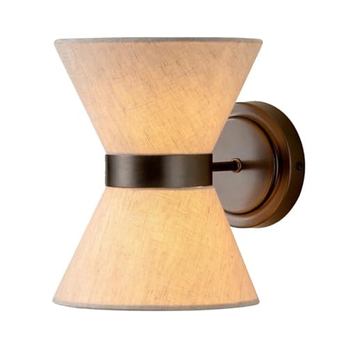 Aplique de pared retro japonés y lámpara rústica G9 de lino para decoración del hogar 2