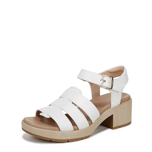 Dr. Scholl's Womens Oh Kay Fisherman Sandal White Smooth 8 M