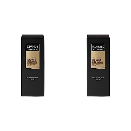 Lynx Signature Oud Wood & Dark Vanilla gives you a memorable touch Daily Fragrance style-refining pump spray 100 ml (Pack of 2)