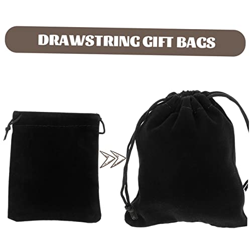 Hemoton 15 Pçs Bolsa De Flanela Bolso Flanela Preto Jóias Batom