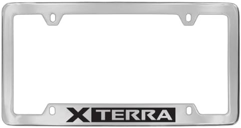 Nissan Xterra Chrome Plated Metal Bottom Engraved License Plate Frame Holder