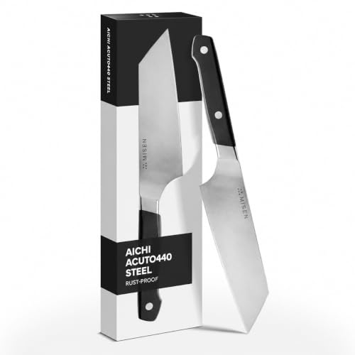 Misen 6-Inch Bunka Knife – AICHI ACUTO440 High-Carbon Stainless Steel, Rust-Proof Kitchen Utility with Triangular Tip, Ergonomic Handle - Versatile for Veggies, Meat and More - Black