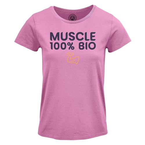 T-shirt musculation femme col rond en coton bio idéal pour le workout