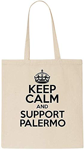 Keep Calm AND SUPPORT PALERMO Tote Bag-Cotton Shopping Bag