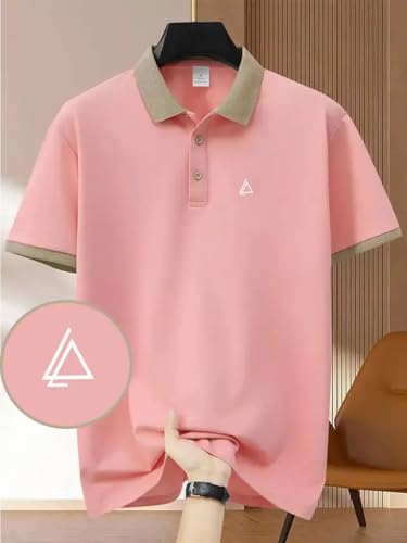 Image of TAGAS Mens Polo T-Shirt || Men's Color Block Polo Tshirt | Short Sleeve Casual Pullover with Collar |Casual Wear for Men | Mens Regular FIT T-Shirts