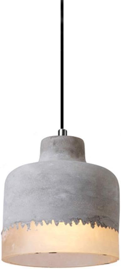 Suspension E26 ciment loft industriel luminaire rétro résine blanche